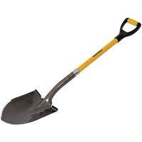 Roughneck Sharp Edge Round Shovel in Yellow