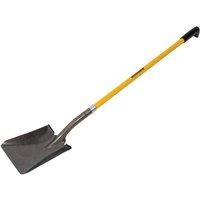 Roughneck Square Shovel, Long Handle in Yellow
