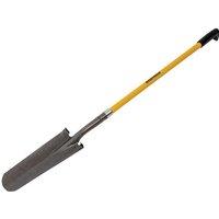 Roughneck Drainage Shovel, Long Handle in Yellow