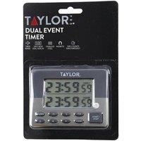 Taylor Pro Stainless Steel Dual Event Digital Timer in Black