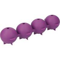 Colourworks Round Sphere Silicone Ice Cube Moulds, Purple