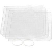 MasterClass Set of 4 Silicone Stretch Lids - Reusable Cling Film Alternatives in Clear