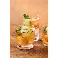 Jamie Oliver Big Love Top Tumblers, Set of 4 Drinking Glasses, 320ml, Dishwasher Safe in Clear