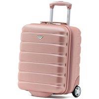 Flight Knight 45x36x20cm EasyJet Free Cabin Bag 2 Wheel Suitcase Hard Shell Carry On in Rose