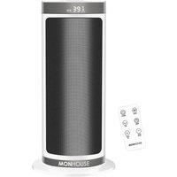 MONHOUSE 2000W Energy Efficient Electric PTC Portable Heater 12H Timer - 40cm in White