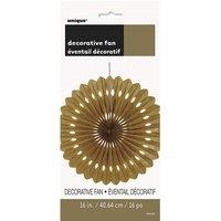 Unique Party Drative Paper Fan in Gold