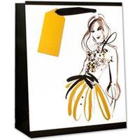 Simon Elvin Glitter Cute Female Gift Bags (Pack Of 6) in Off-White