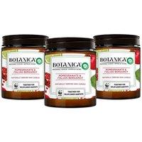 Botanica Pomegranate & Italian Bergamot Wax Candles 3 x 120g