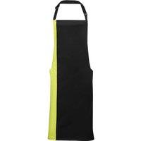 Premier Contrast Workwear Bib Apron Pack of 2 in Black