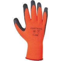 Portwest Thermal Grip Gloves (A140) Workwear Safetywear Pack of 2 in Orange | Size: 2XL