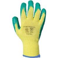 Portwest Fortis Grip Gloves (A150) Workwear Safetywear Pack of 2 in Yellow | Size: XL