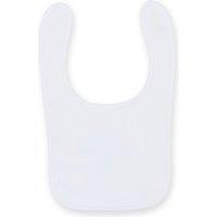 Larkwood Plain & Contrast Bib Pack of 2 in White