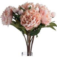 Hill Interiors Faux Peach Peony Rose