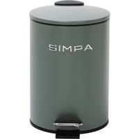 simpa 3L Slim Soft-Closing Pedal Dustbin in Green