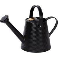 simpa 3 Litre Colour Metal Watering Can with Rose in Black