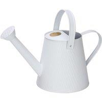 simpa 3 Litre Colour Metal Watering Can with Rose in White