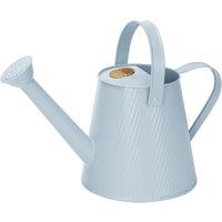 simpa 3 Litre Colour Metal Watering Can with Rose in Light Blue