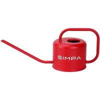 simpa 1.1 Litre Colour Metal Watering Can with Long Spout in Red