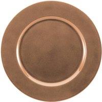 simpa Plastic Charger Plates 33cm Diameter - Set of 6 Plates in Rose Gold