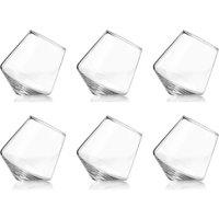 Lucent Rocking Spirit Glasses - 230ml - Set of 6 in Clear