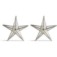 simpa Star Tealight Candle Holder - Set of 2 in Metallic Silver