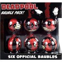 Deadpool 6PC Decorated Tin Christmas Baubles