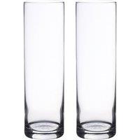simpa Botanica Clear Glass Cylindrical Vase - Set of 2