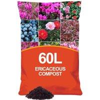 simpa Specially Formulated Ericaceous Horticulture Compost - 60L in Dark Brown