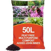 simpa Peat Free Nutrient Rich All Purpose Compost with John Innes - 50L in Dark Brown