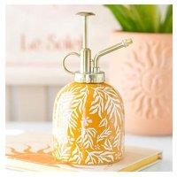 KDMD Summer Leaf Print Ceramic Plant Mister in Orange