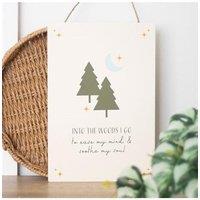 KDMD Into the Woods Hanging Sign in Cream