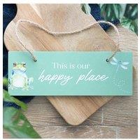 KDMD Light Green This is Our Happy Place Hanging Sign