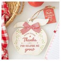 KDMD Thanks for Helping Me Grow Apple Hanging Decoration in White