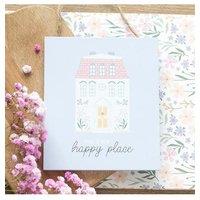 KDMD This Is Our Happy Place Pastel House Hanging Sign in White