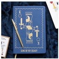 KDMD King of My Heart Playing Card A5 Notebook in Blue