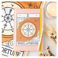 KDMD The Wheel of Fortune Vintage Tarot A5 Notebook in Pink