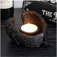 KDMD Raven Wings Tealight Candle Holder in Grey