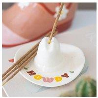 KDMD Howdy Cowboy Hat Incense Stick Holder in White