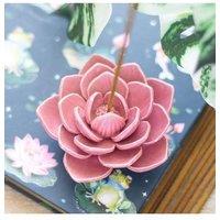 KDMD Pink Water Lily Incense Stick Holder