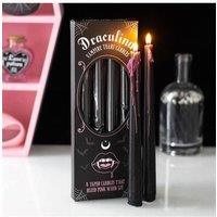 KDMD Set of 4 Pink Vampire Tears Taper Candles in Black
