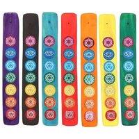 KDMD Set of 7 Wooden Chakra Incense Holders