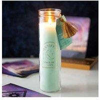 KDMD White Sage Tube Candle with Clear Quartz Crystals