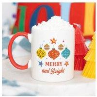 KDMD Merry & Bright Bauble Mug in White