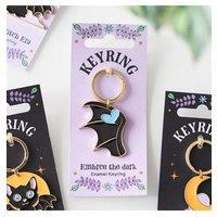 KDMD Embrace the Dark Enamel Keyring in Black