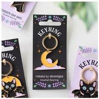 KDMD Guided by Moonlight Enamel Keyring in Yellow