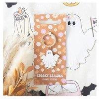 KDMD Spooky Season Groovy Ghost Keyring in White