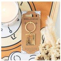 KDMD The Wheel of Fortune Vintage Tarot Keyring in Gold