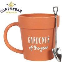 KDMD Gardener of the Year Pot Mug & Shovel Spoon in Orange