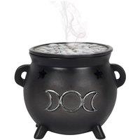 KDMD Triple Moon Cauldron Incense Cone Holder in Black
