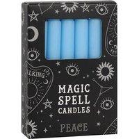 KDMD Set of 12 Light Blue 'Peace' Spell Candles